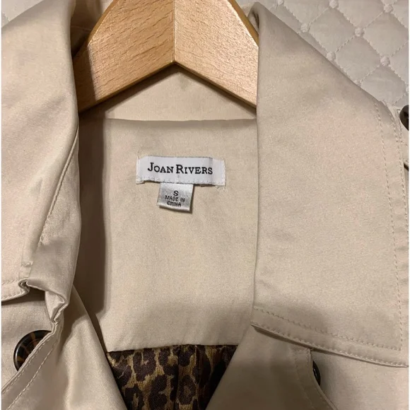 QVC Joan Rivers Classic Trench Raincoat Size Small - Picture 5 of 8